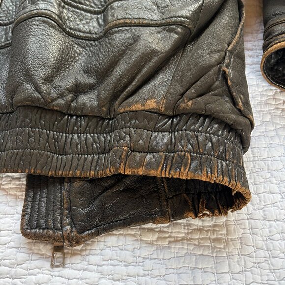 Vintage Expedition By Robert Comstock Leather Bomber Jacket, Men's size 42 - Picture 5 of 6